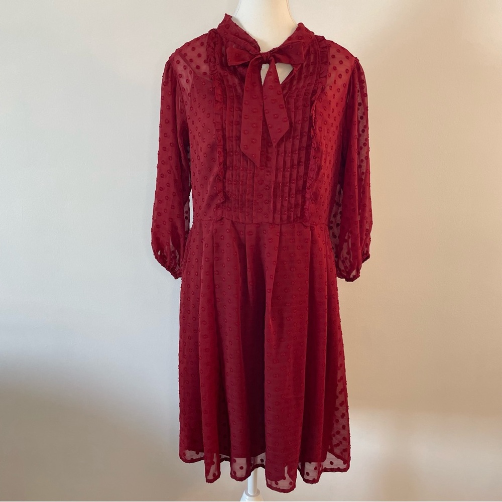 A-line Polka Dot Dress Red a new day Women’s Medium